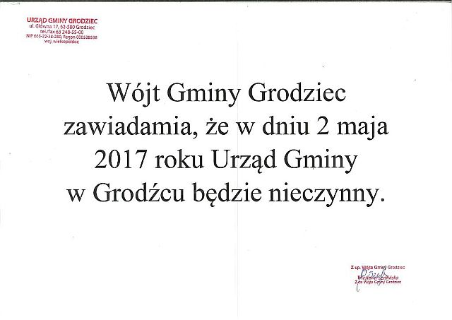 Godziny pracy maly