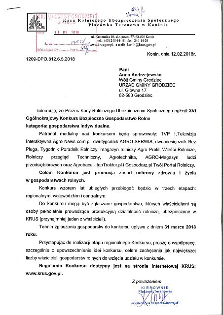 XVI Konkurs Bezpieczne Gospodarstwo male