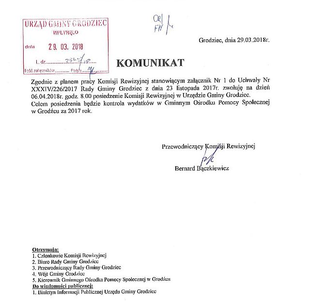 komunikat maly