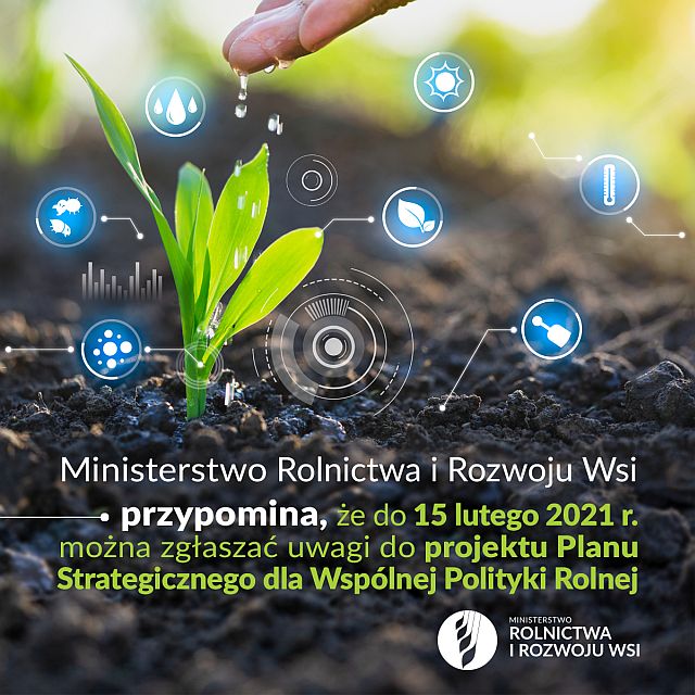 Konsultacje projektu Planu Strategicznego dla Wspólnej Polityki Rolnej - logo