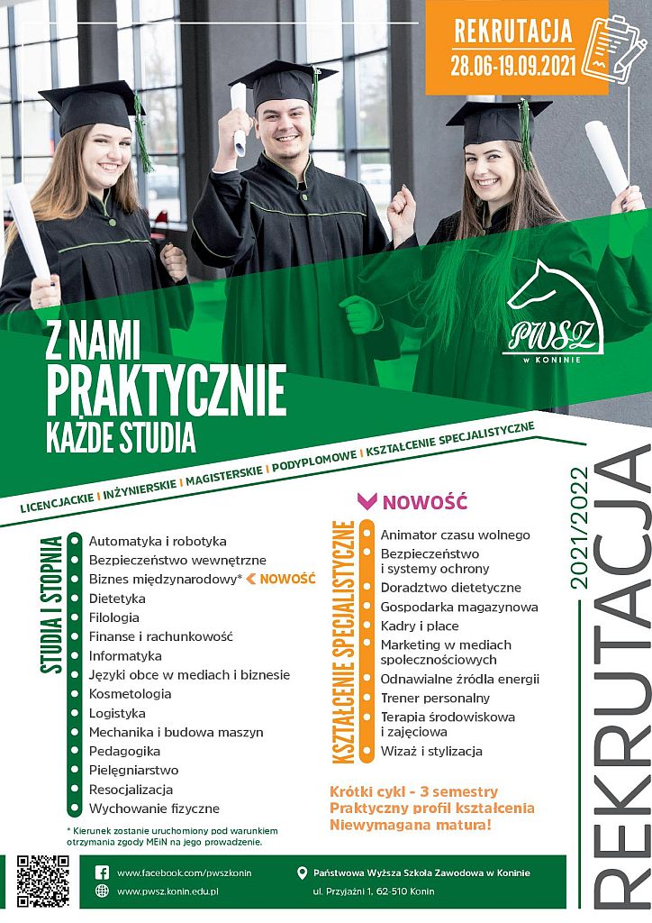 Państwowa Wyższa Szkoła Zawodowa w Koninie - plakat