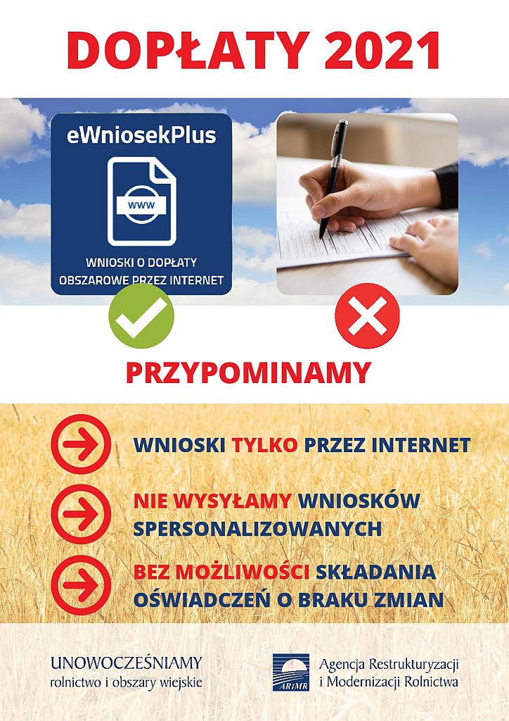 Wnioski o dopłaty bezpośrednie za 2021 rok