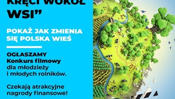 Logo konkursu - Świat się kręci wokół wsi