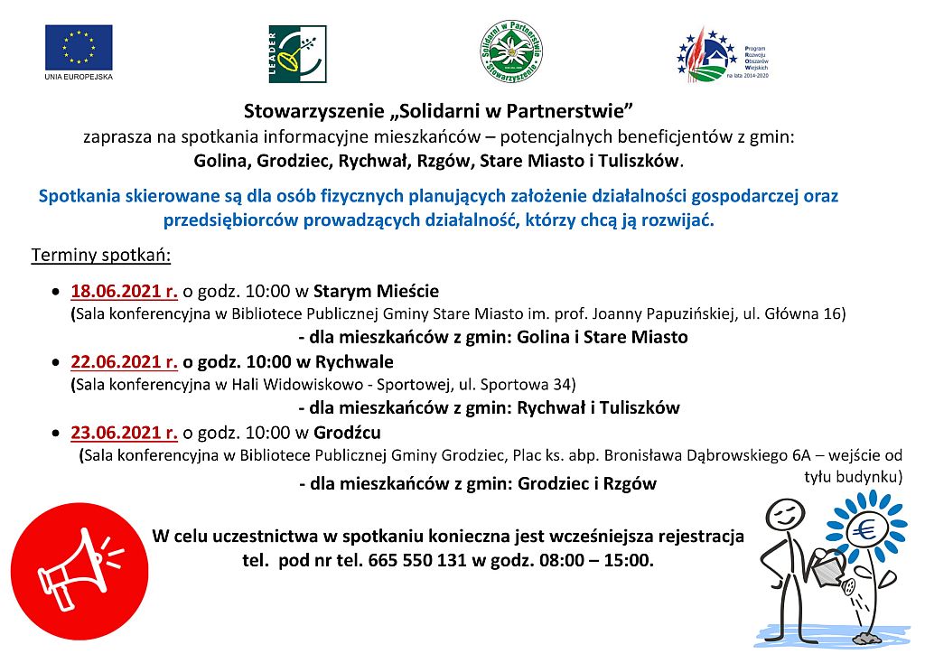 Spotkanie informacyjne dla przedsiębiorców  oraz osób zainteresowanych podjęciem działalności - plakat