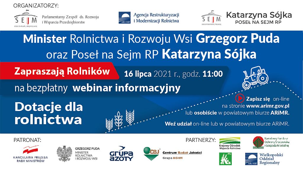 Informacje z ARiMR - plakat