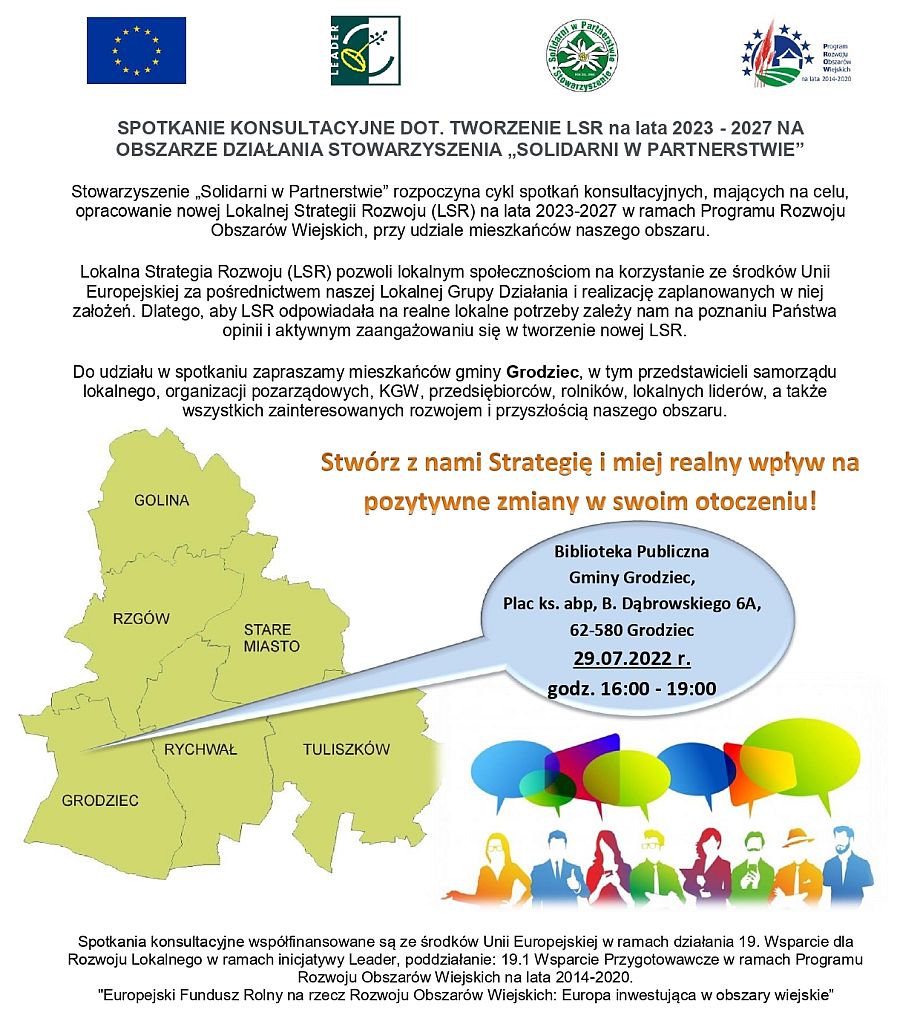 Spotkanie konsultacyjne - 29.07.2022 r. - plakat