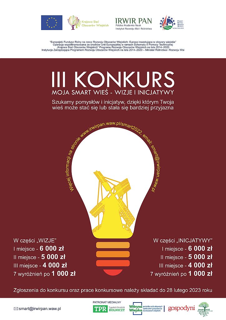 III Konkurs "Moja smart wieś - Wizje i Inicjatywy" - plakat