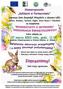 Warsztaty z wyrobu dekoracji świątecznych dla KGW - plakat