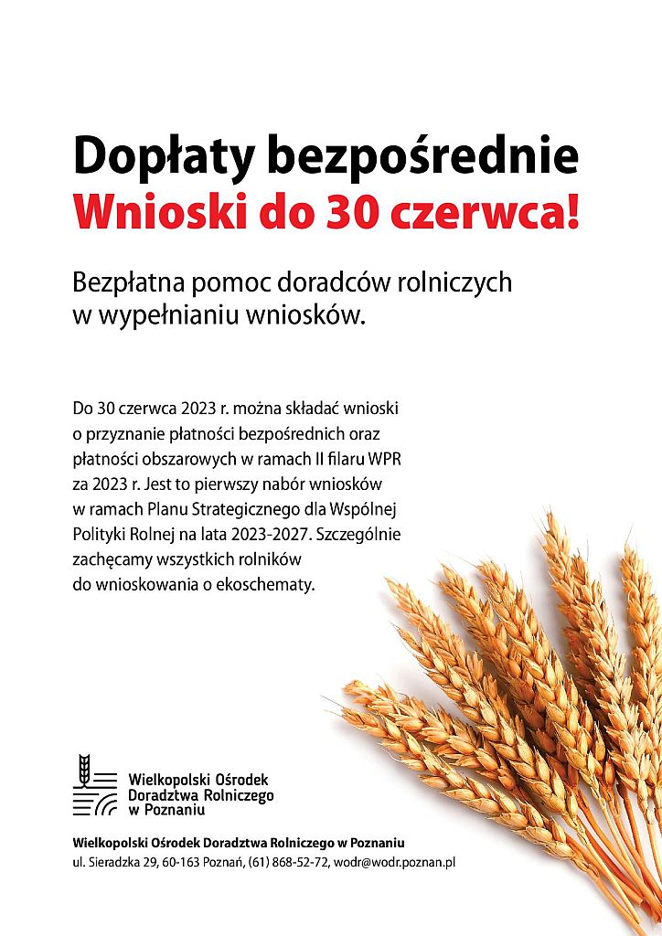 Dopłaty bezpośrednie - plakat