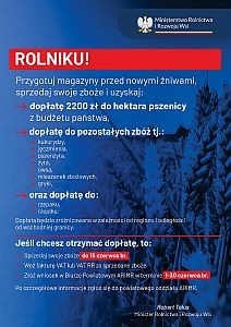 Dopłaty do zbóż - plakat