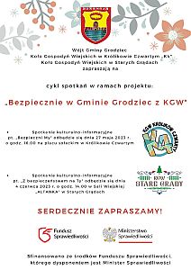 Bezpiecznie w Gminie Grodziec z KGW - plakat