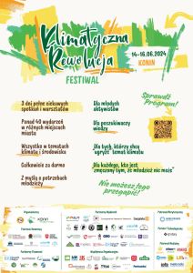 Zaproszenie na Festiwal "Klimatyczna Rewolucja" - plakat
