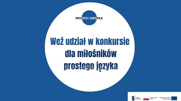 Konkurs dla miłośników prostego języka - plakat