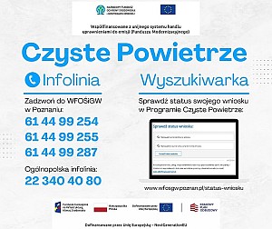 Informacja dotycząca nowej odsłony programu „Czyste powietrze” - plakat