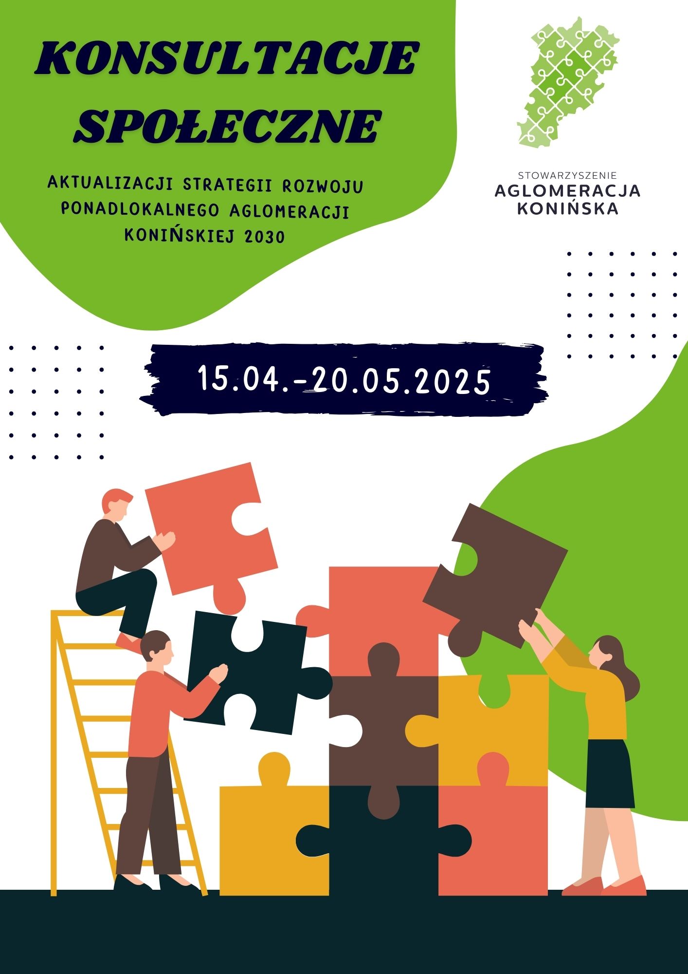 Konsultacje społeczne aktualizacji „Strategii Rozwoju Ponadlokalnego Aglomeracji Konińskiej 2030” - plakat 1