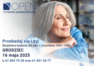 Bezpłatne badania mammograficzne - 16.05.2025 - plakat