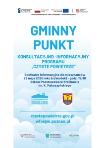 Spotkanie informacyjne dla mieszkańców gminy Grodziec dotyczące Programu „Czyste Powietrze” - plakat