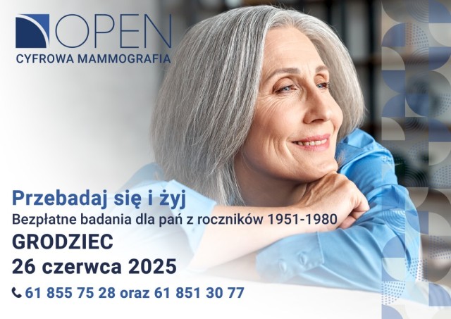 Bezpłatne badania mammograficzne - 26-06-2025 - plakat