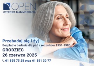 Bezpłatne badania mammograficzne - 26-06-2025 - plakat