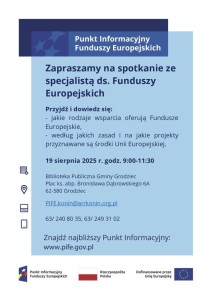 Mobilny Punkt Informacyjny Funduszy Europejskich - plakat
